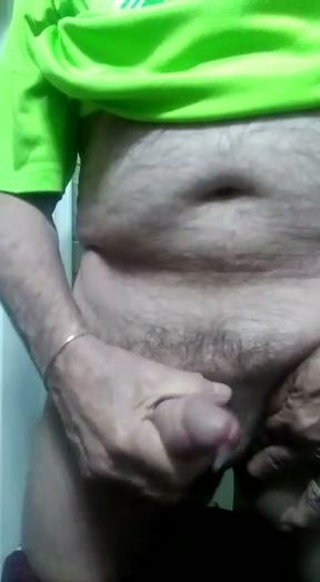 Masturbating