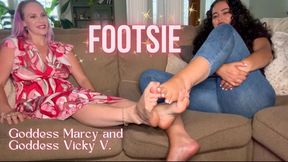 Footsie ep 18: Goddess Marcy and Goddess Vicky Vixx (720p)