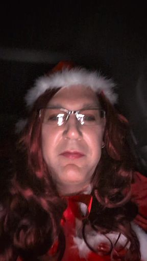 Pissing in Sexy Santa