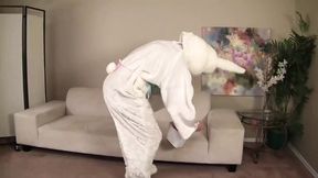 Blonde bombshell gets fucked by the Easter Bunny