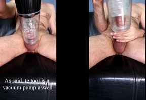 Edging Session with the Masturbator Vacuum Pump