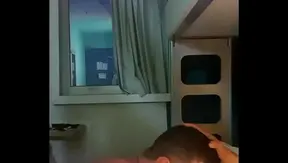 Late-Night Blowie Between Guards After Riotous FC Party – Hot hookup caught on cam