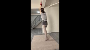 Ol Thick Gray Foot Pad Hanging + Electric Shock + Whipping