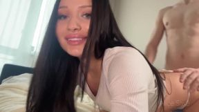 Alice Saxe gets a hot creampie while giving you guys a hard titty