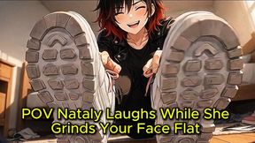 Cute Sneakers Worship - Nataly Laughs While She Grinds Your Face Flat POV