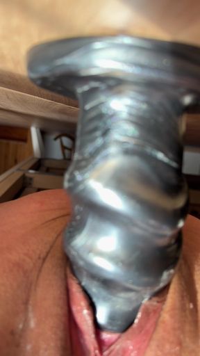 Big Dildo Riding and DP with Vibro Xxl