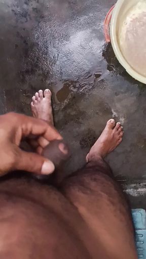 Bath room hand pump  out