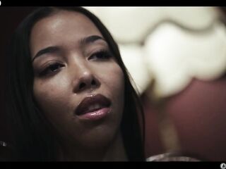 Lesbo Interracial Vampire Sex - Ebony Gal Mesmerize and Dominates Large Fake Bazookas Latin chick Thrall