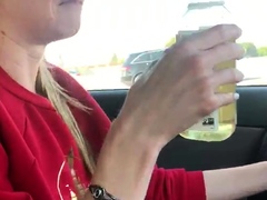 Busty Czech amateur fucks outdoor in public