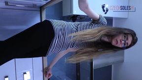 POV sneakers, socks and foot humiliation by your roommate