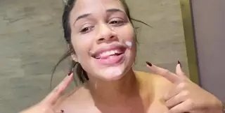 My step-slutty GF gives the best load on her stepsis