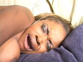 Black chick getting her tight ass pounded from long dong