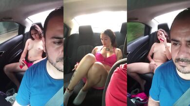Latina wife unravels in my backseat hot creampie sup