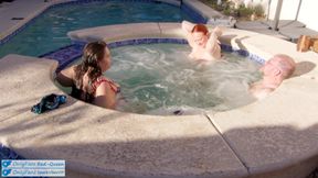 Outdoor Hot Tub Threesome