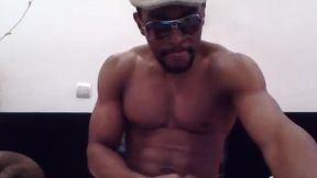 Ebony Model Tommy Plays with His Dick