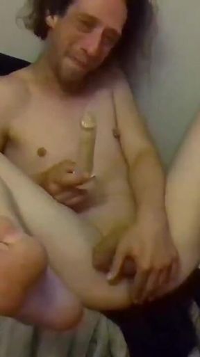 A Silly Moment with Sucking My Dildo