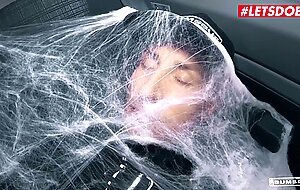 Bums bus, halloween crazy party with german teen babe