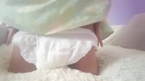 diaper babygirl pee big