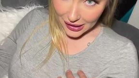 Blonde seductress blows cock in romantic Gopro setup