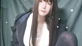 男の娘オナニー Chinese crossdresser taunting