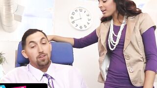 Freaky Stepdads Switch Teeny StepDaughters At Work