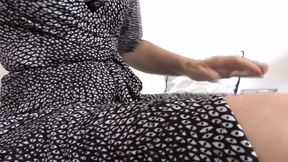 Sniffing White Knee Socks and Edging Games