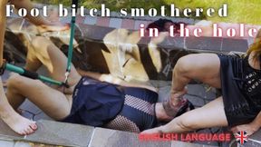 Foot bitch gagged in the hole | Mistress Misia Mistress Zeida foot gagging foot domination | HD 1080p