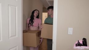 Moving day problems get solved by step-siblings' horny deal