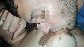 My Husband Sucks My Big Natural Breasts Full of Chocolate Nutella