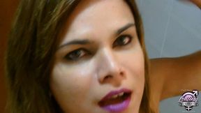 trans pornstar hilda brazil selfie video on the mirror in my hotel room
