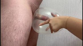 Made a Guy Fuck an Inflated Condom and Then Sucked Him off