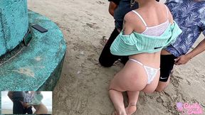 My Wife Sucked Me and a Friend on the Beach