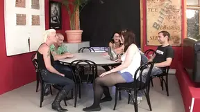 Hot German slut fucked hard in the bar