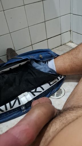 Young man masturbates until he ejaculates