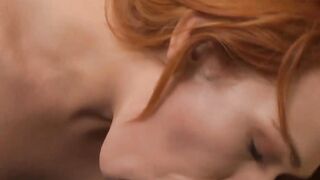 Cute redhead shemale bent over and banged by her sexy lover