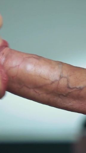 Great Blowjob Without Hands, Cum in Mouth - Close up