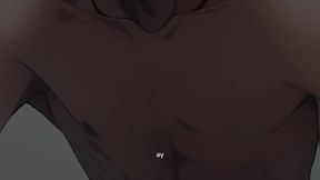 Hombre gimiendo mientras su novia le da un amoroso asiento