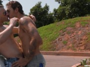 Sweaty Michael Boston Does A Split On Carter's Dick - NextDoorBuddies