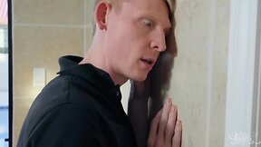 Big Ass Blonde MILF Kayleigh Coxx Gives Step Mom Steamy Shower BJ!