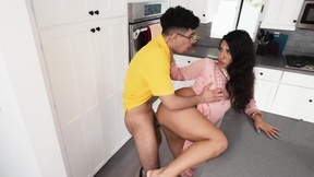 Jasmine Sherni gets an intense pussy pounding from her stepbrother