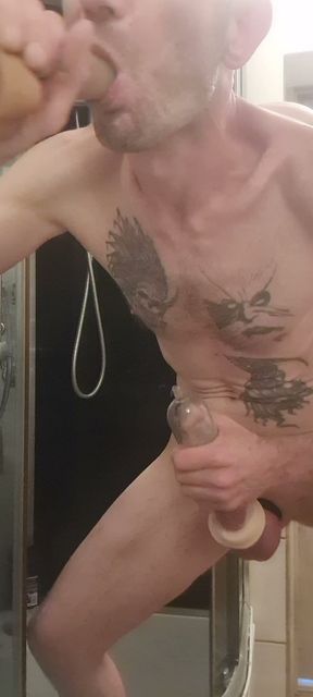 Cock sucking jerking off