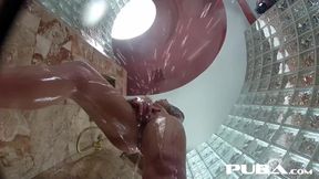 Hot Shower BTS Fun With Christy, Dahlia and Ivan