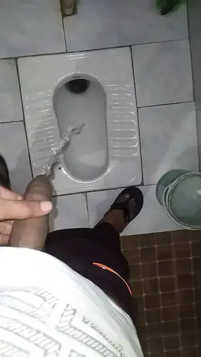 Doing hard peeing in Cold Winter Season