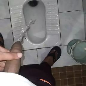 Doing hard peeing in Cold Winter Season