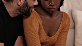 Ebony smalltits teen passionately fucked by her white BF