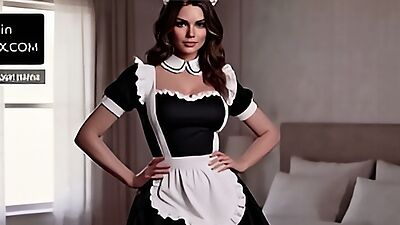 Hot Hotel Maid finds you jerking off and she wants to finish the job - AI Generated POV JOI