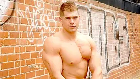 Miles Houston Flexes His Muscles Before Jerking Off - GayHoopla