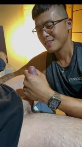 Big cock boy blowjob and cumshot
