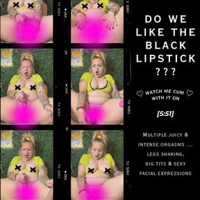 🖤 thick blonde with black lipstick 💋 fucking myself to multiple intense orgasms 💦
