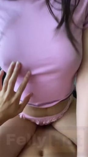 ANGELICAL TEEN AMATEUR comes home from CLASS and RIDE ON ME… She moans a lot (HOMEMADE)